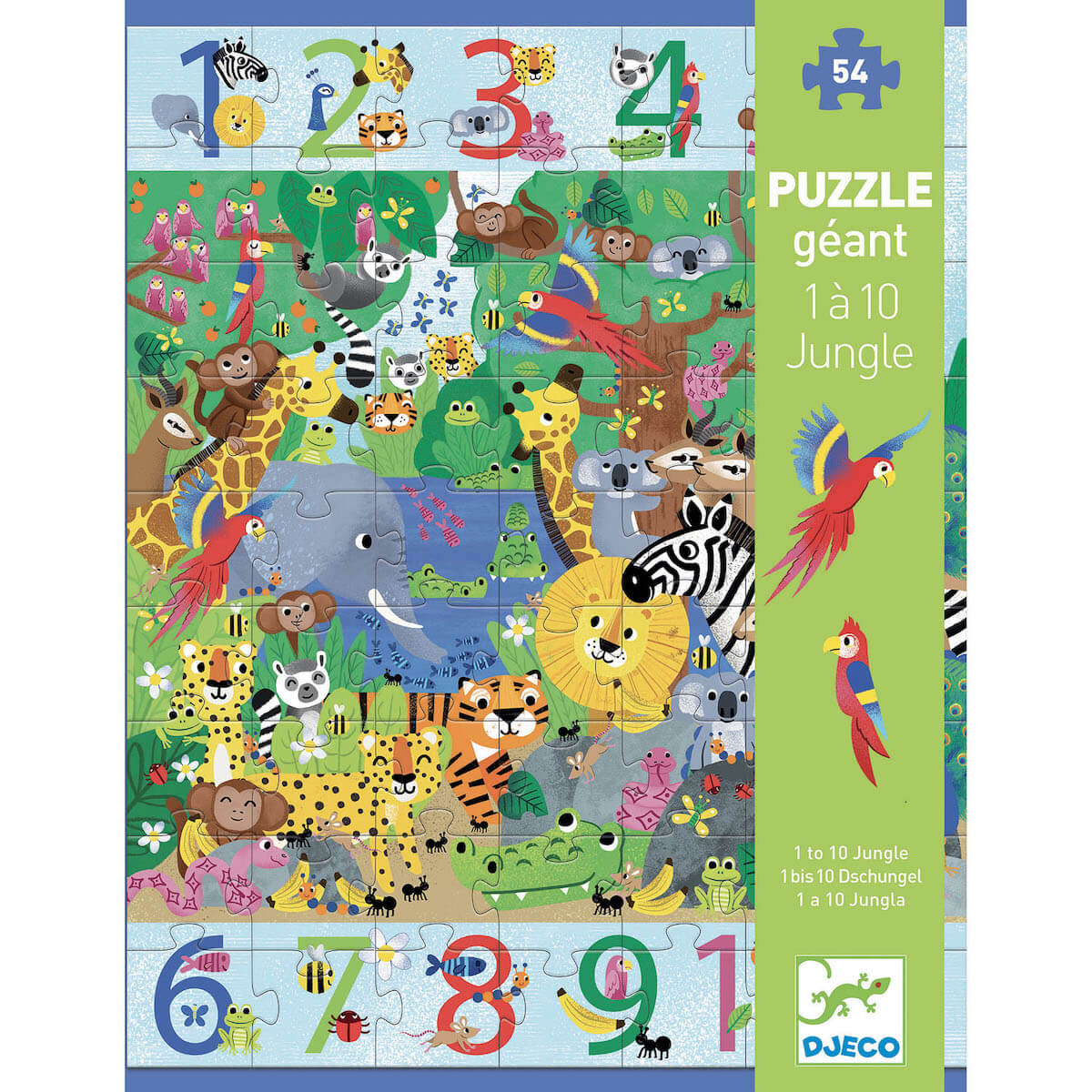 1 bis 10 Jungle PUZZLES Djeco