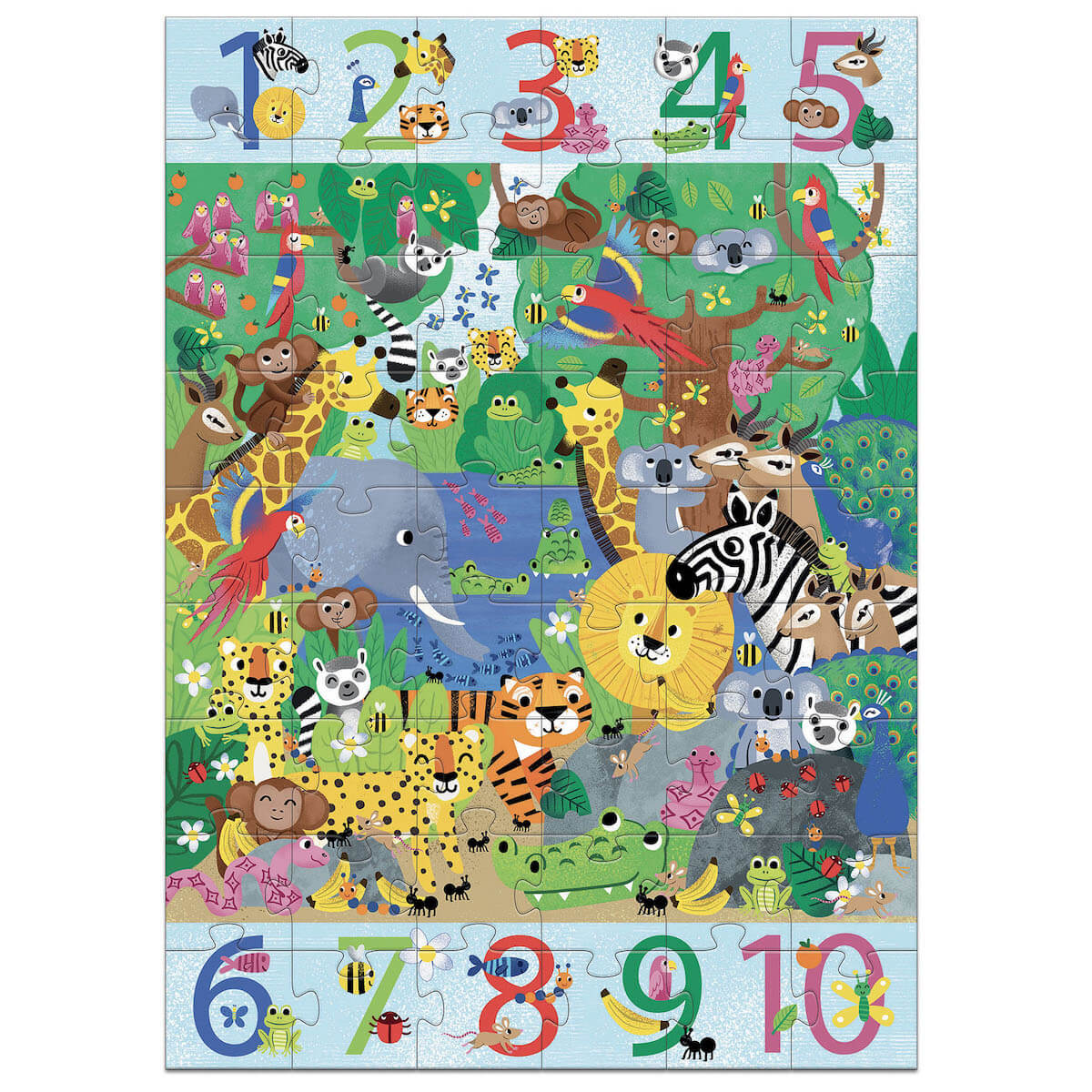 1 bis 10 Jungle PUZZLES Djeco