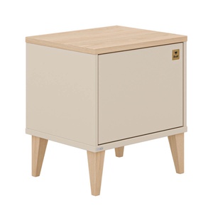 1 Schublade mit Drucköffnungsfunktion, 1 verstecktes Fach MILA & BEN Paidi Beige cashmere / skandinavisches Holz