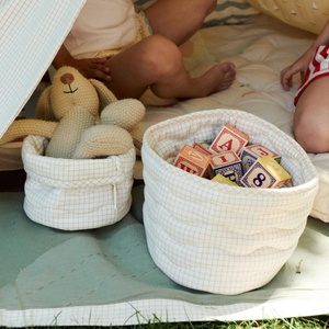 2 Körbe 17x16cm/20x27x17cm KIKI Dear April Mini Check