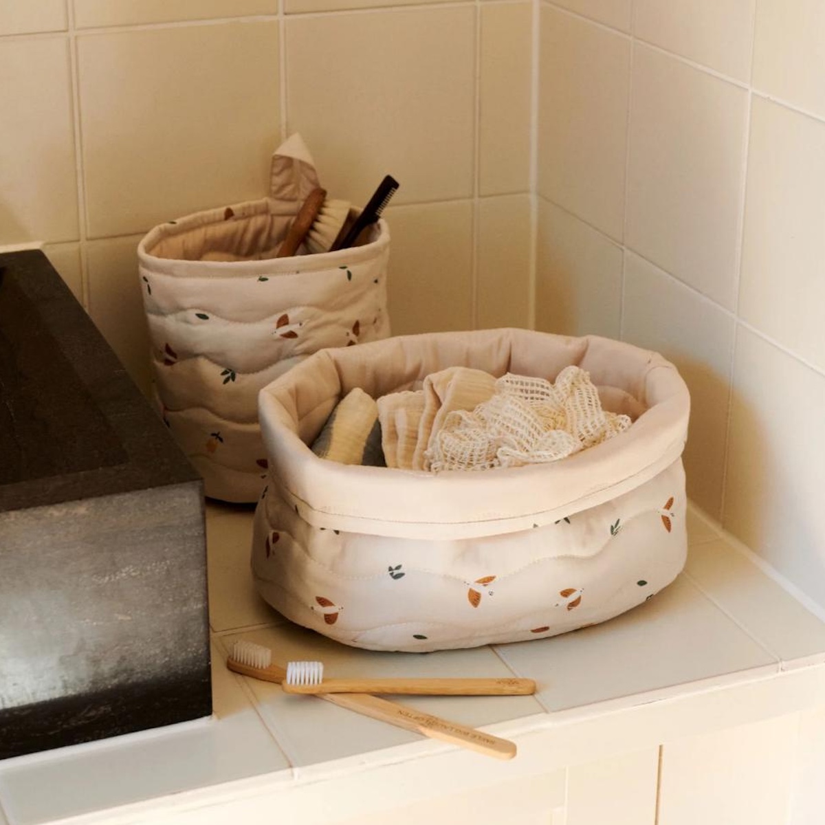 2 Körbe 17x16cm/20x27x17cm KIKI Dear April Songbirds