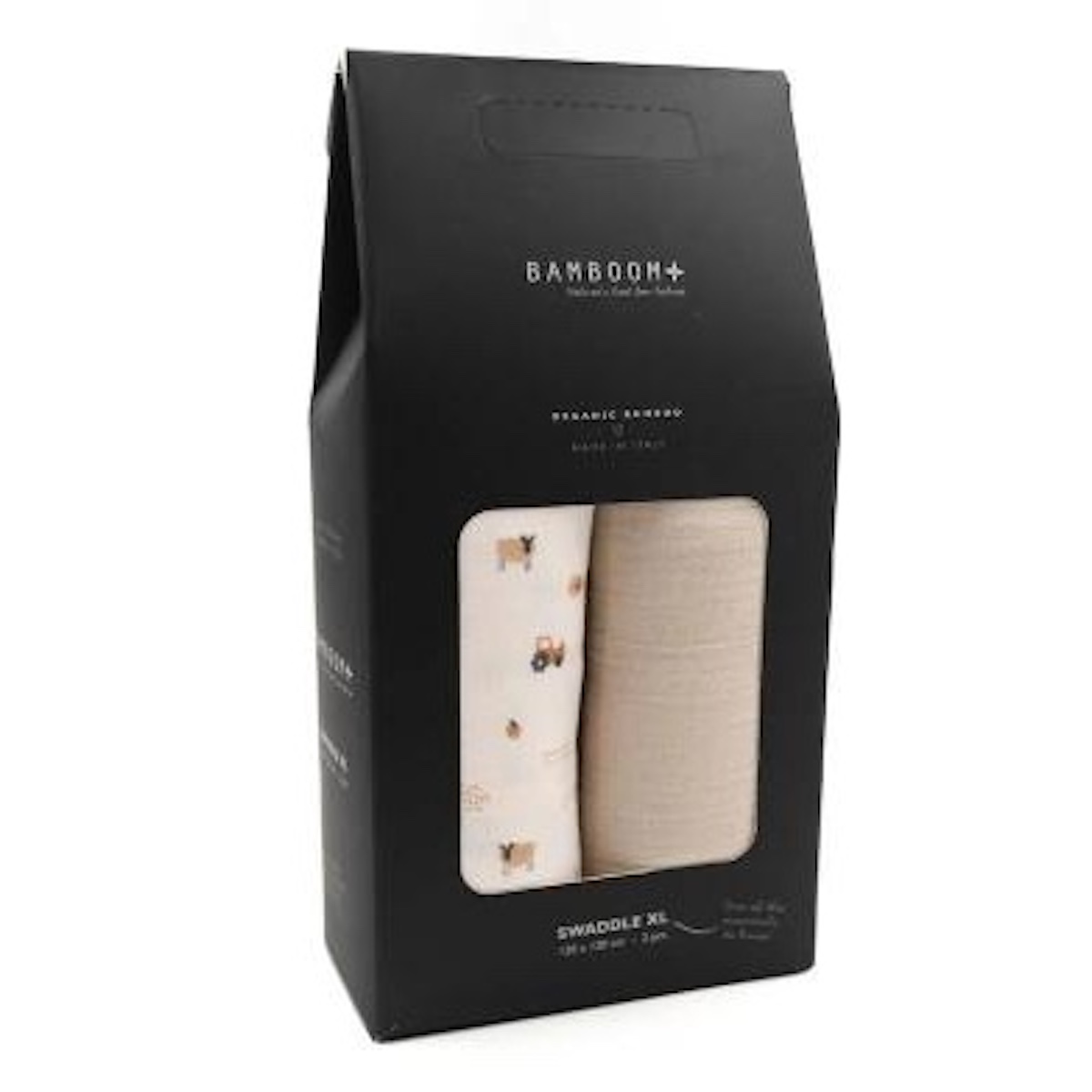 2 langes XL multi-purpose 120x120cm THE FARM Bamboom light sand