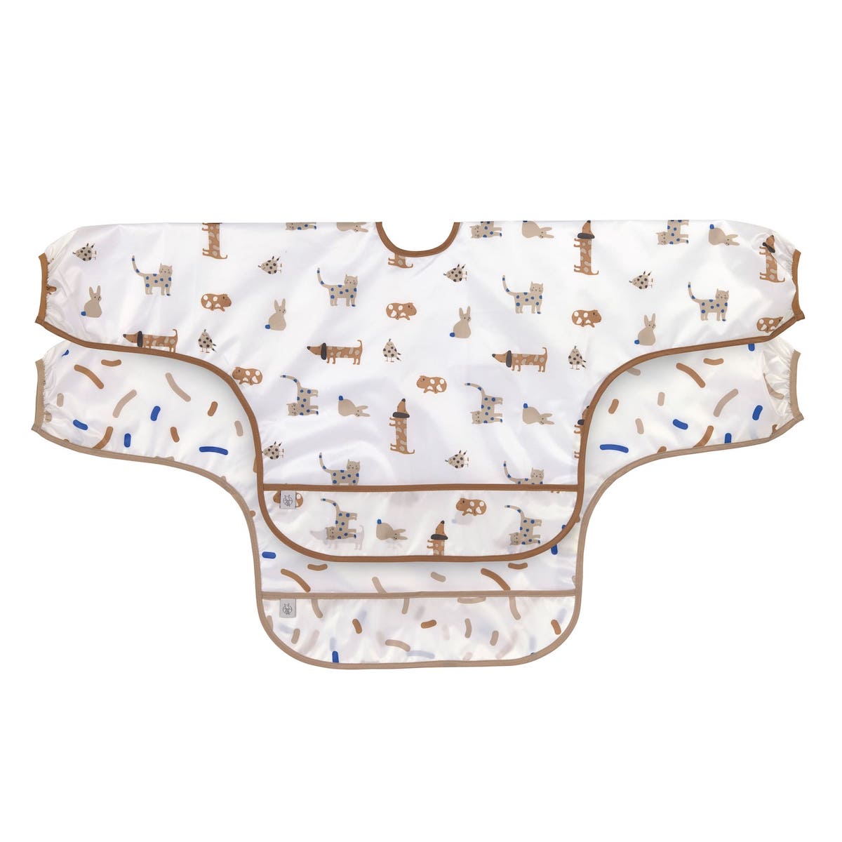 2 Lätzchen mit Ärmeln 6-24M LITTLE MATEYS Laessig königsblau