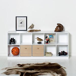 2 Schubladen WOOD Oliver Furniture weiß-Eiche