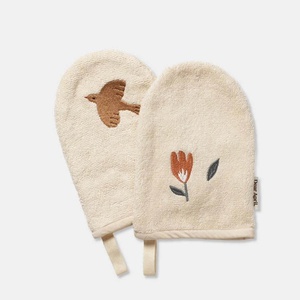 2 Waschhandschuhe 15x22cm PAW gestickt Terry Liebe April Harmonie