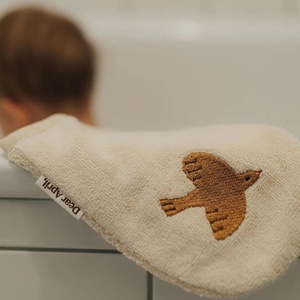 2 Waschhandschuhe 15x22cm PAW gestickt Terry Liebe April Harmonie