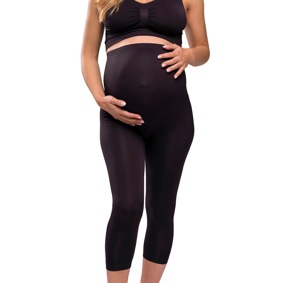 3/4-Schwangerschaftsleggins S Carriwell Schwarz