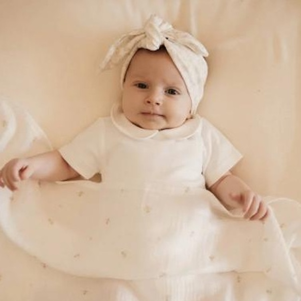 3 langes medium multi-purpose 75x75cm BEE'S Bamboom offwhite almond