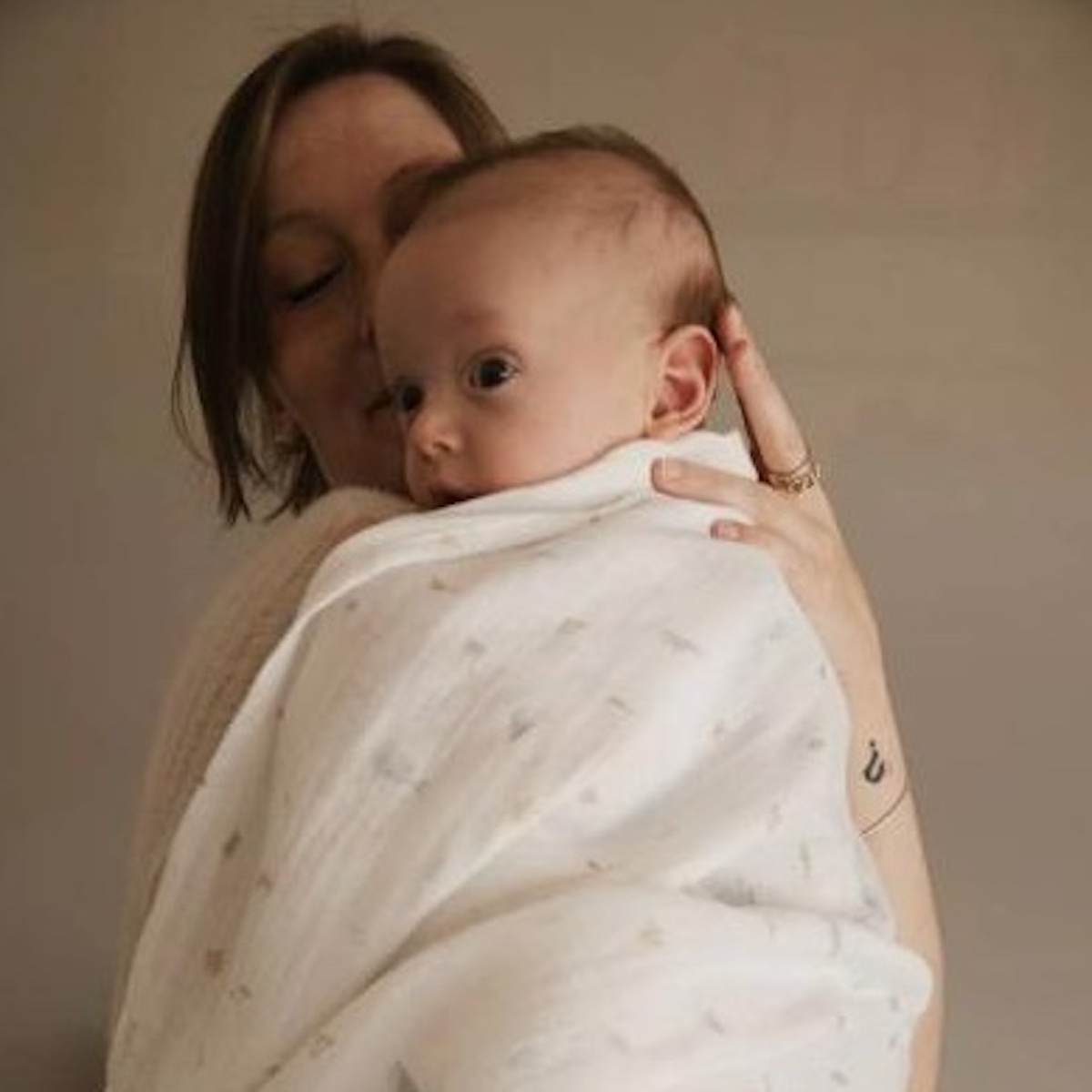 3 langes medium multi-purpose 75x75cm SEALIFE Bamboom light blue almond