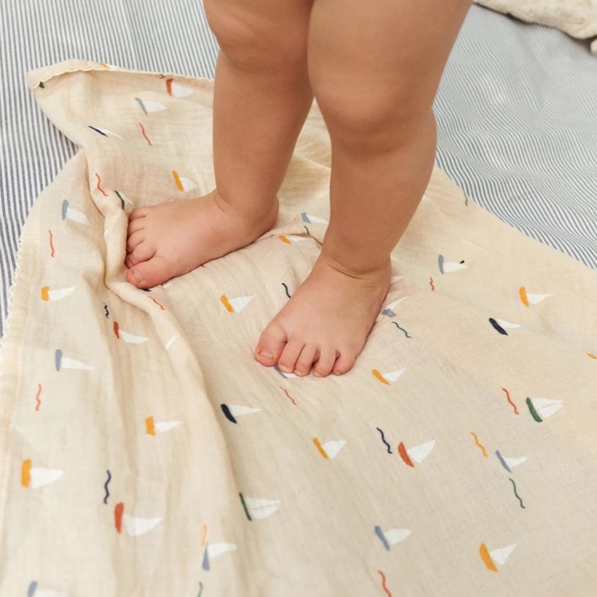 3 Wickeltücher 65x65cm MIO Dear April Pond Boats