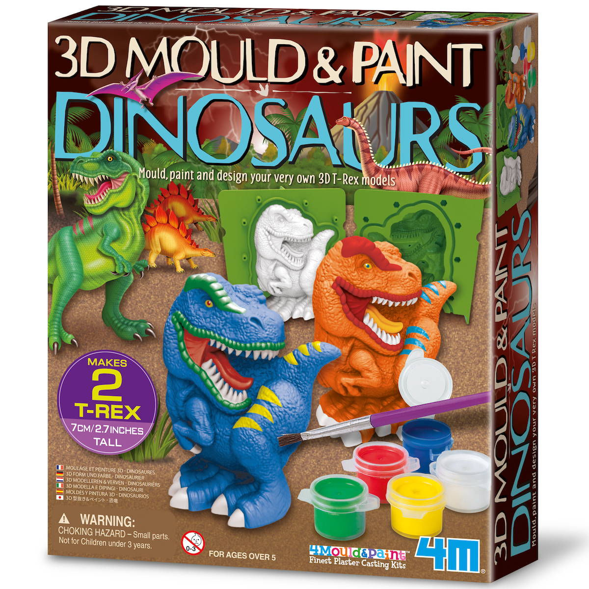 3D Mould & Paint Dinosaurs 4M