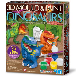 3D Mould & Paint Dinosaurs 4M