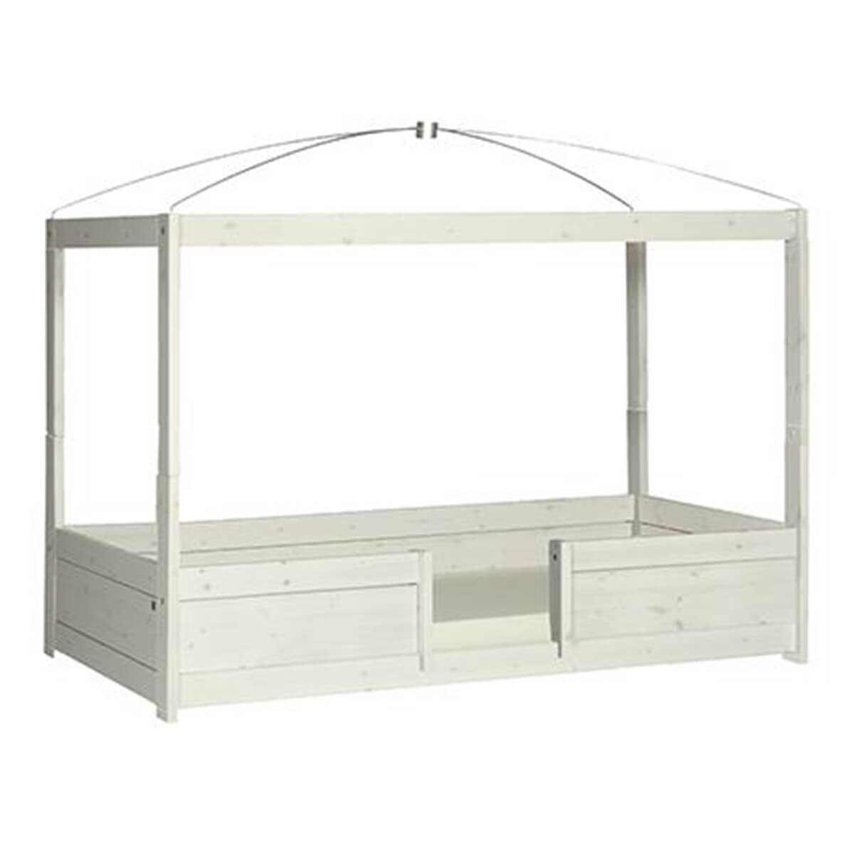 4-in-1 Himmelbett mit Deluxe Lattenrost 90x200cm Lifetime Kidsrooms whitewash