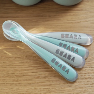 4 Löffel 1. Mahlzeit Silikon Beaba velvet grey-sage green