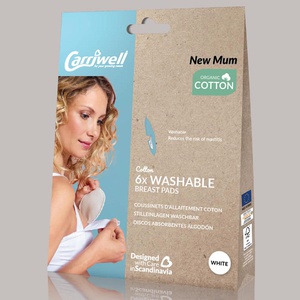 6 Stilleinlagen Baumwolle weiß Uni Carriwell Weiß