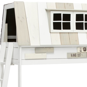 Abenteuerbett Etagenbett mit Rollrost 90x200cm HANGOUT Lifetime weiß