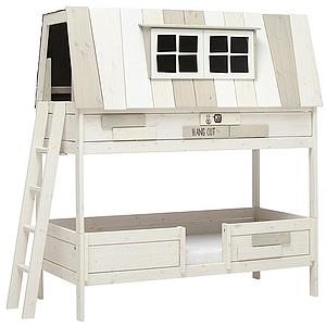 Abenteuerbett Etagenbett mit Rollrost 90x200cm HANGOUT Lifetime whitewash