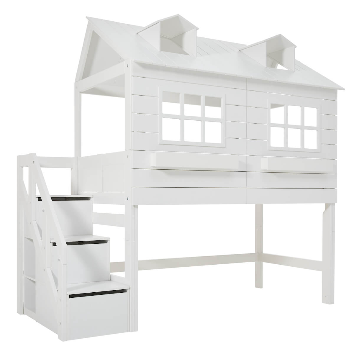 Abenteuerbett halbhoch 90x200cm LAKE HOUSE Lifetime weiß