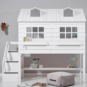 Abenteuerbett halbhoch 90x200cm LAKE HOUSE Lifetime weiß