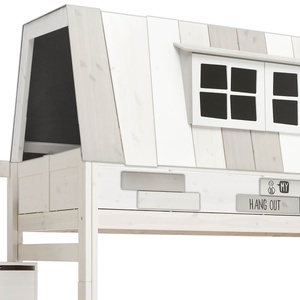 Abenteuerbett hoch 90x200cm Treppenmodul HANG OUT Lifetime greywash