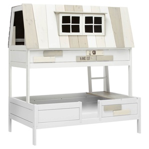 Abenteuerbett mit Deluxe Lattenrost 140x200cm HANGOUT Lifetime weiß