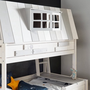 Abenteuerbett mit Deluxe Lattenrost 140x200cm HANGOUT Lifetime white wash