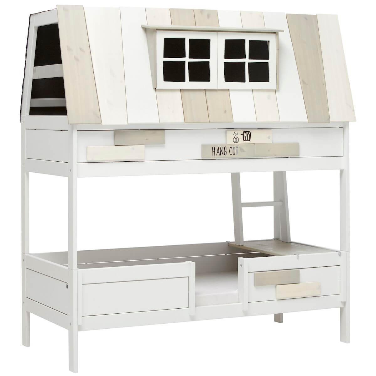 Abenteuerbett mit Deluxe Lattenrost HANGOUT Lifetime weiß