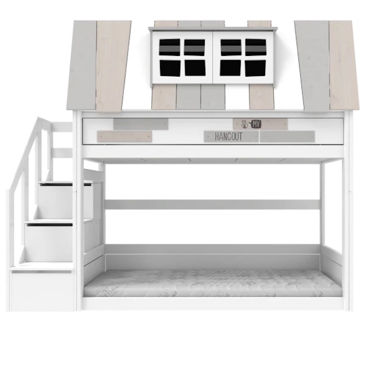 Abenteuerbett Niedrig My Hangout Fonds mit Rädern Lifetime white