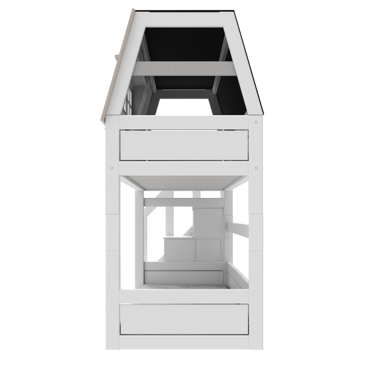 Abenteuerbett Niedrig My Hangout Fonds mit Rädern Lifetime white