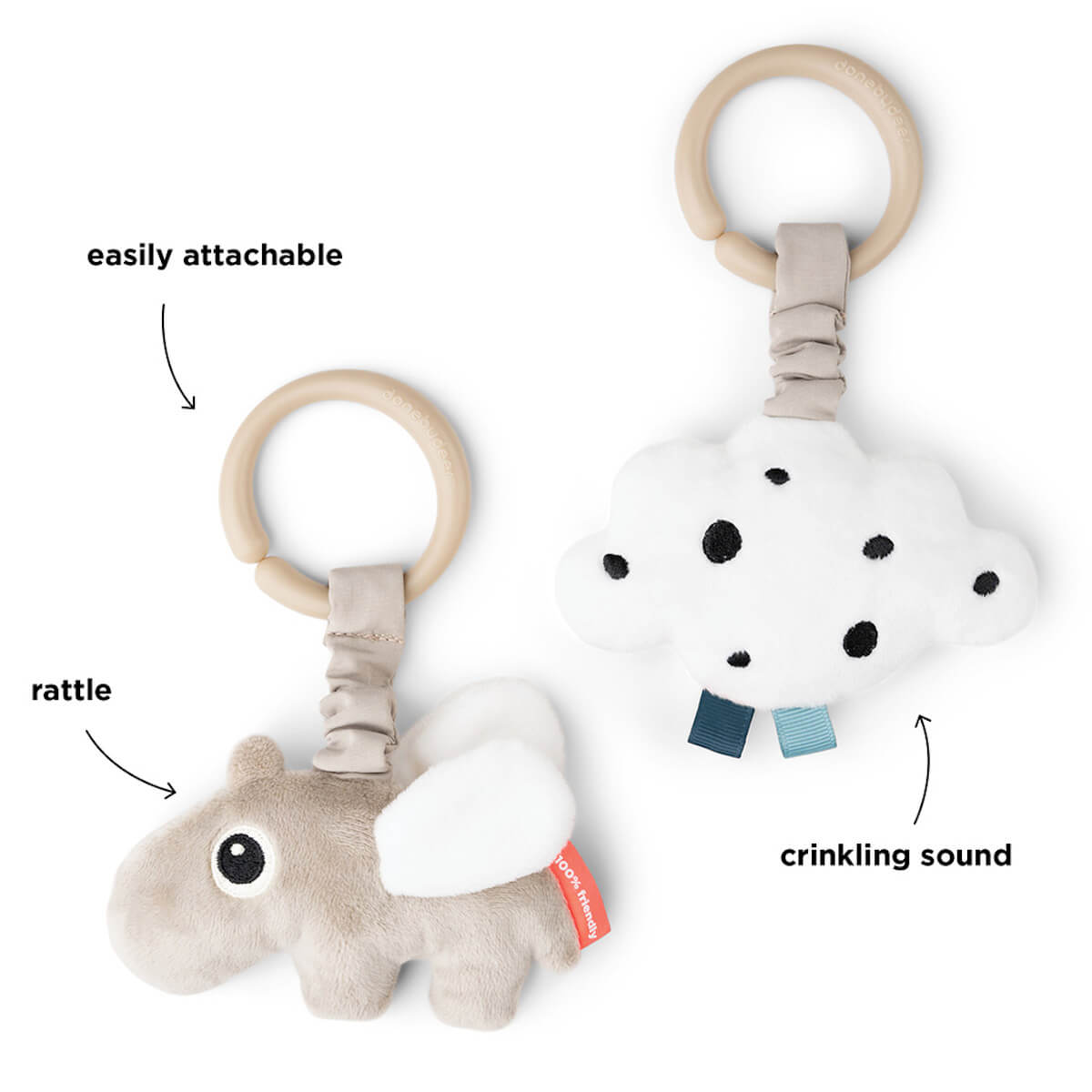 Aktionspistole zum Aufziehen 2er-Pack Glückliche Wolken Arena Done by Deer