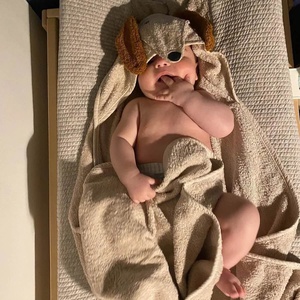 Albert Kapuzenhandtuch Liewood Dog sandy mix