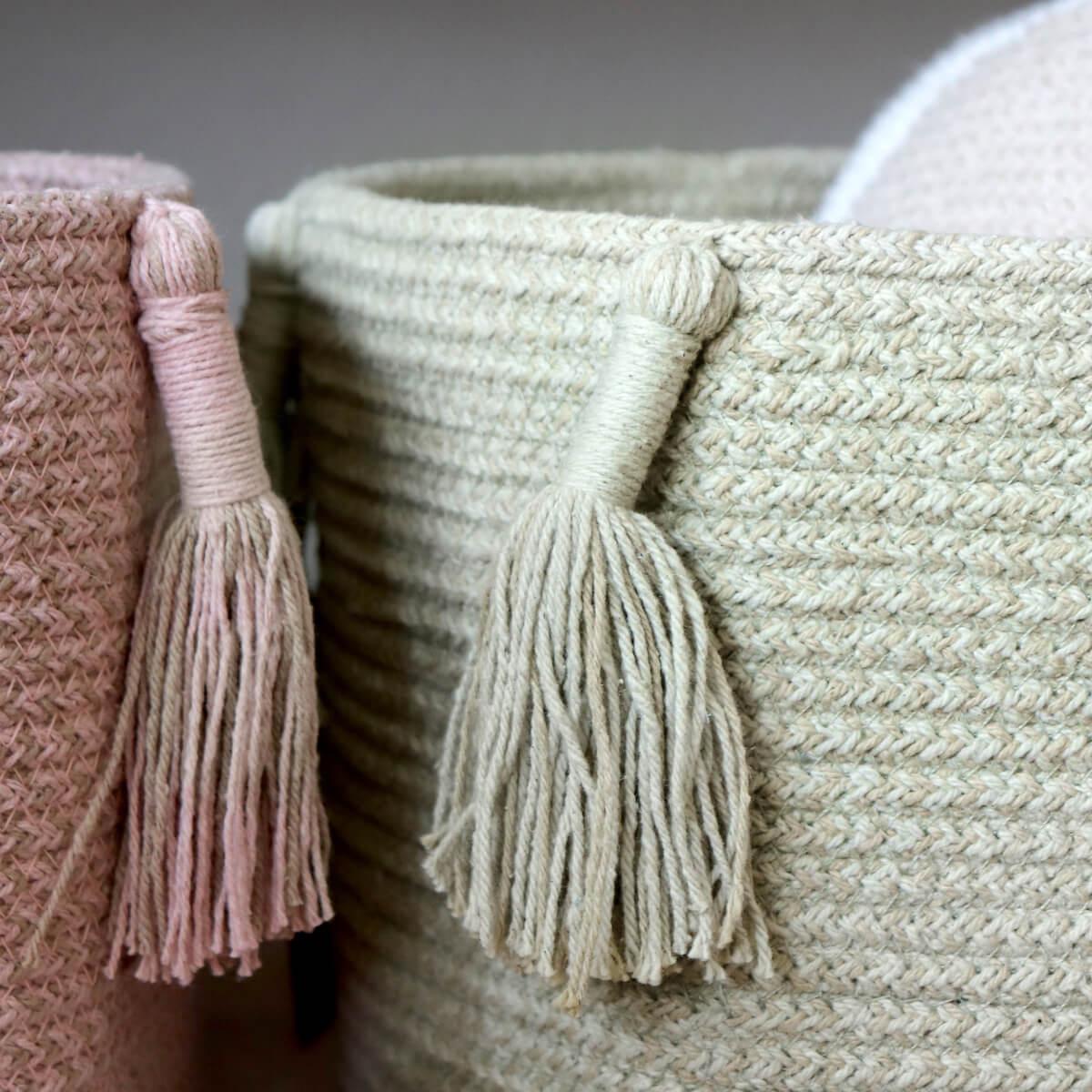 Aufbewahrungskorb 30x30cm WOODY Lorena Canals Olive