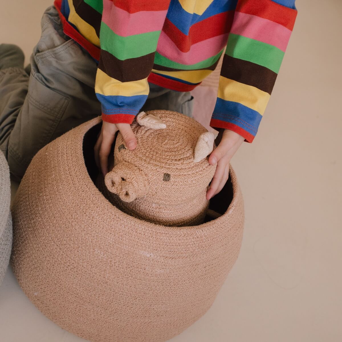 Aufbewahrungskorb Mini Peggy the Pig Lorena Canals