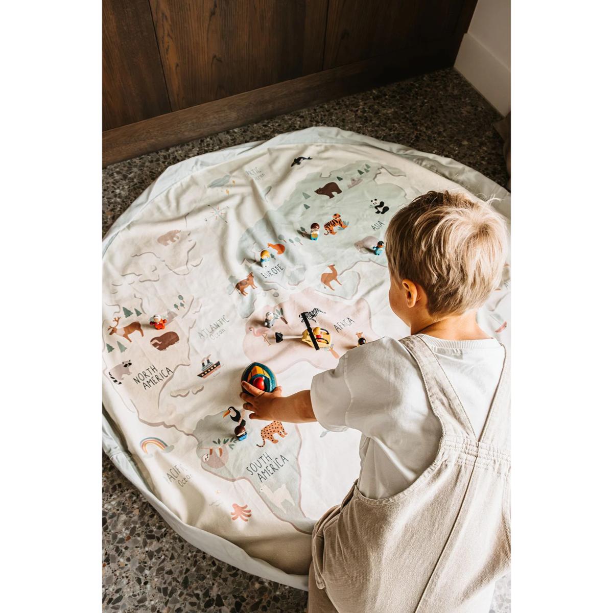 Aufbewahrungsmattentasche WORLDMAP COLOUR Play&Go