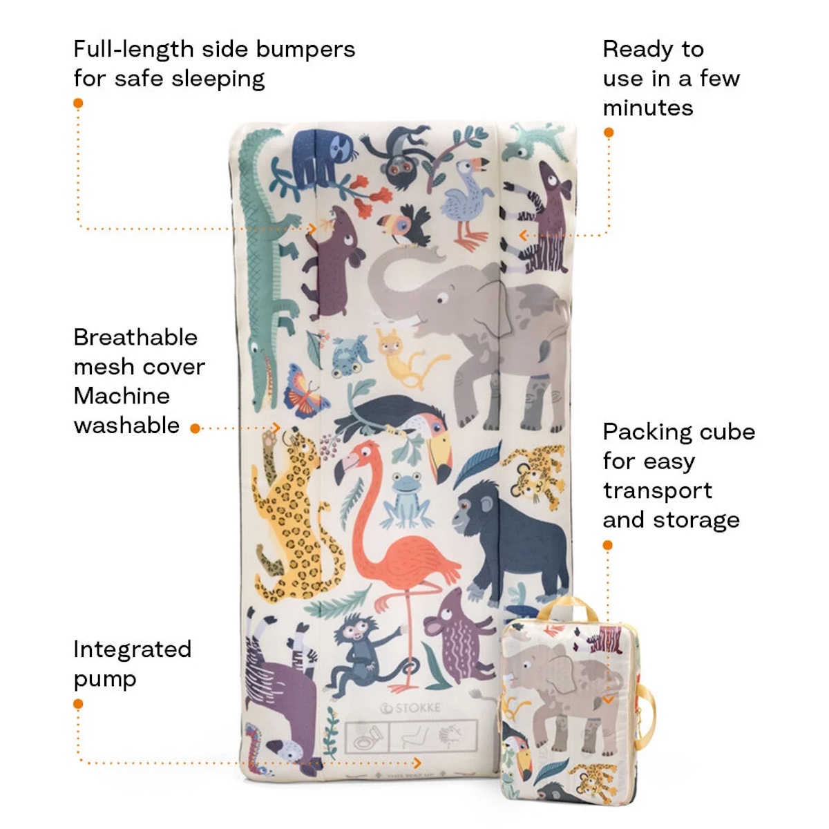 Aufblasbare Reisematratze CLOUDSLEEPER™ Stokke Animal Family