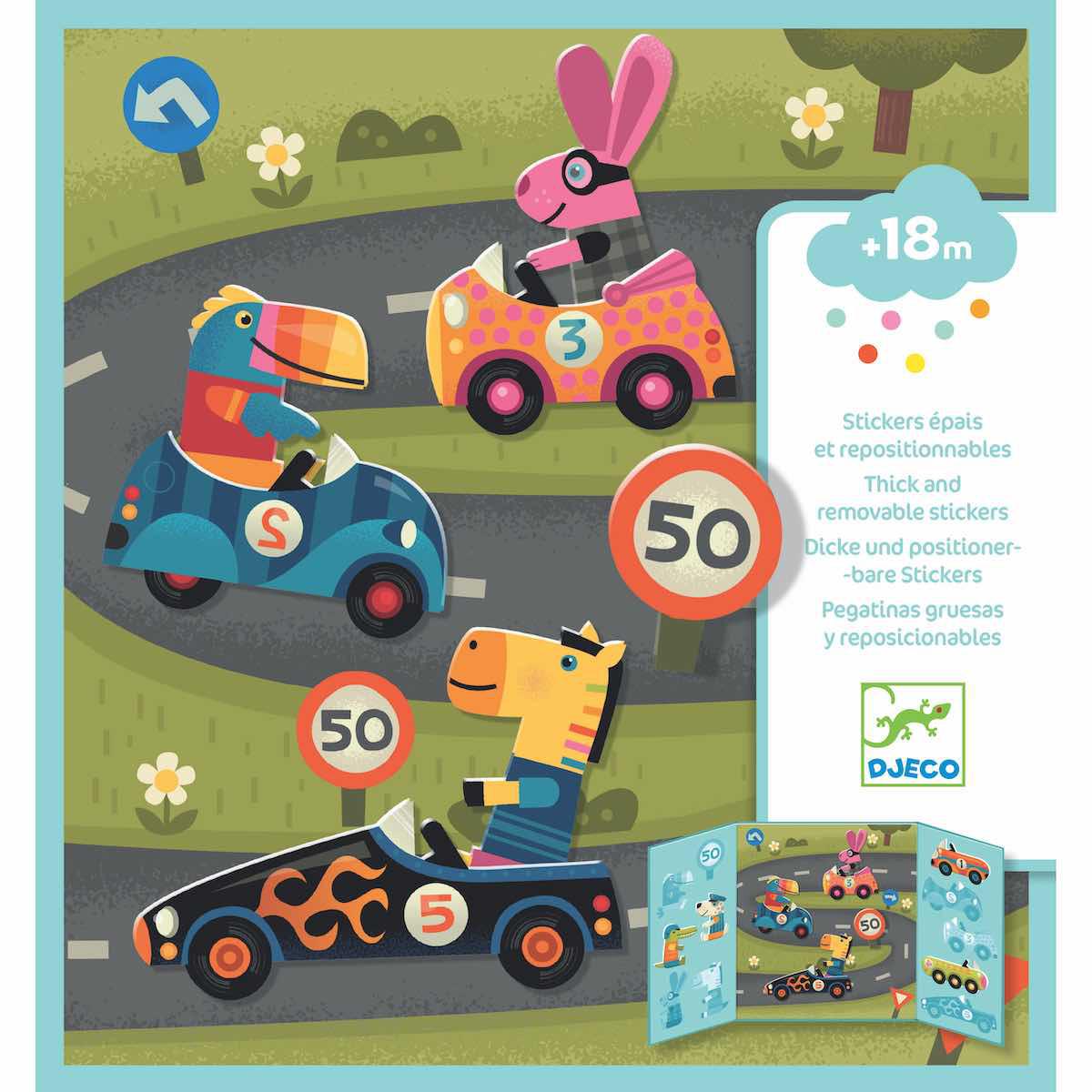 Aufkleber für die Kleinen DIE AUTOS Djeco