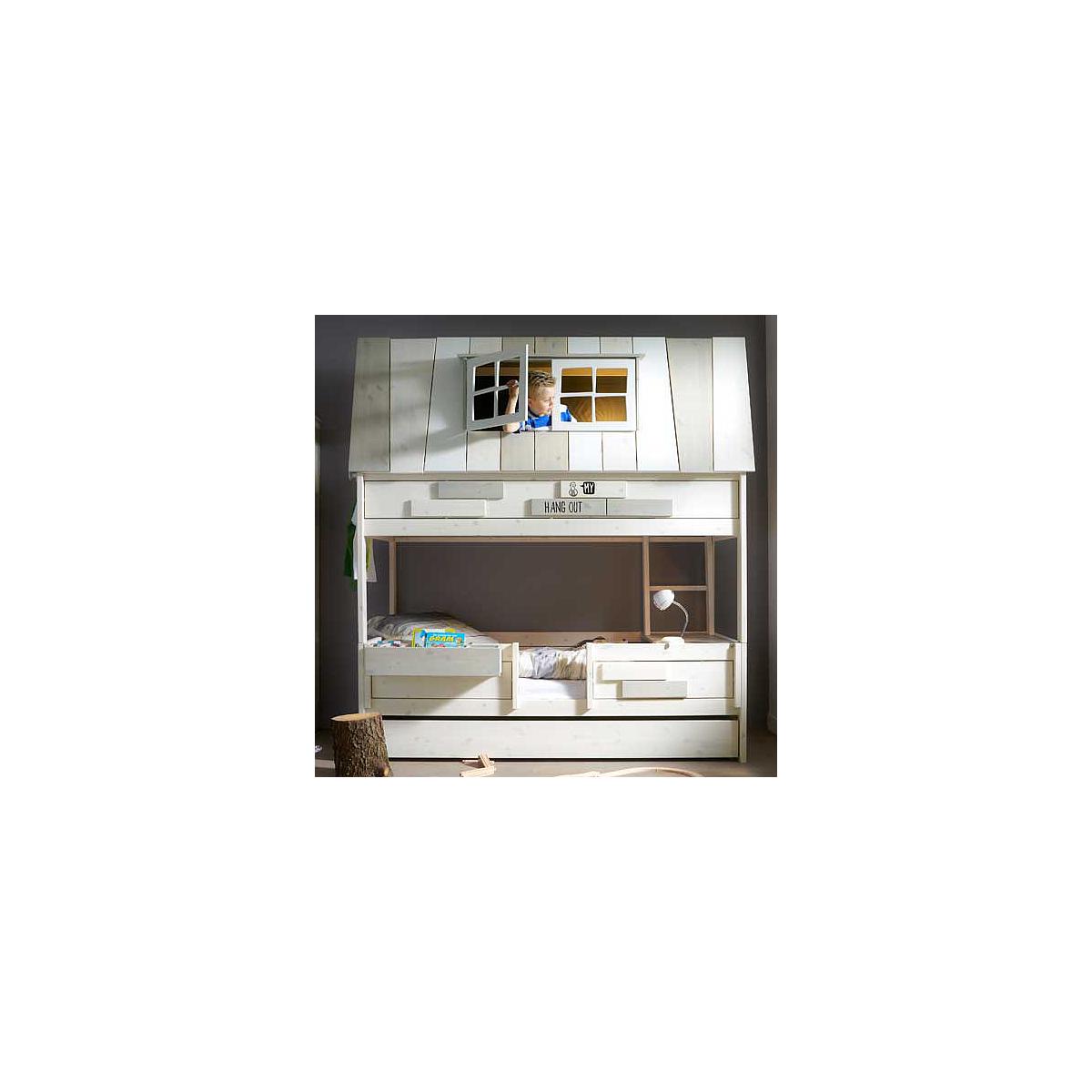 Ausziehbett inkl. Front 90x200cm Lifetime whitewash