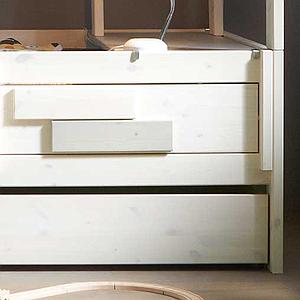 Ausziehbett inkl. Front 90x200cm Lifetime whitewash