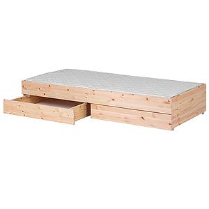 Ausziehbett mit 2 Schubladen 90x200 cm CLASSIC by Flexa natur