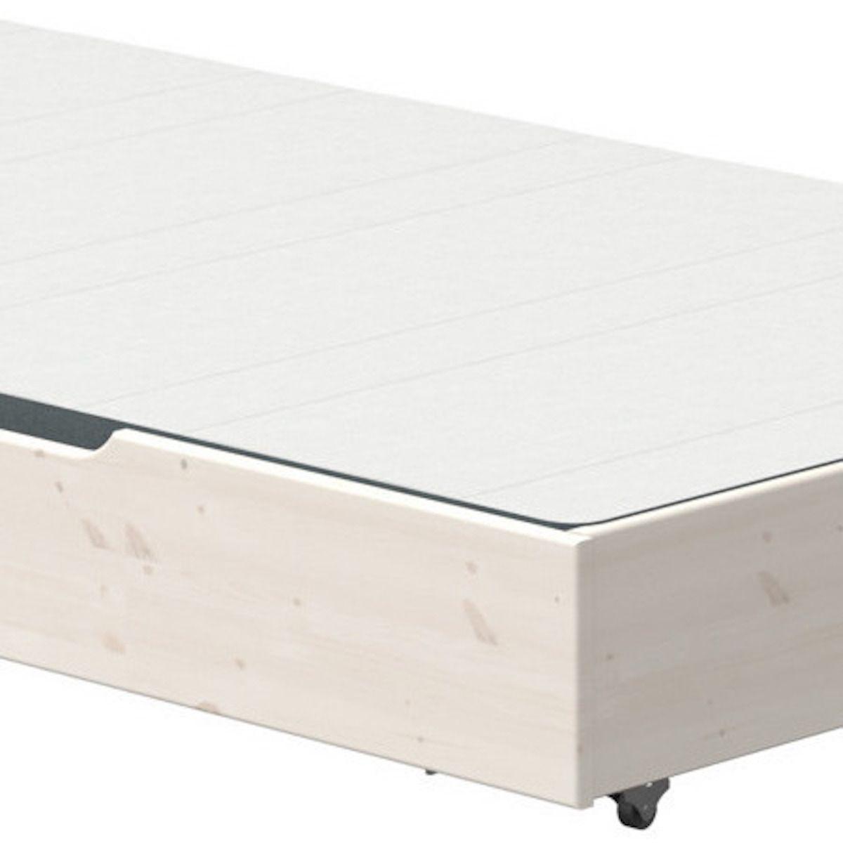 Ausziehbett mit Rollen 90x200cm mit Lattenrost CLASSIC by Flexa whitewash