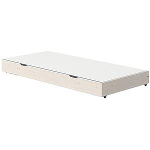 Ausziehbett mit Rollen 90x200cm mit Lattenrost CLASSIC by Flexa whitewash