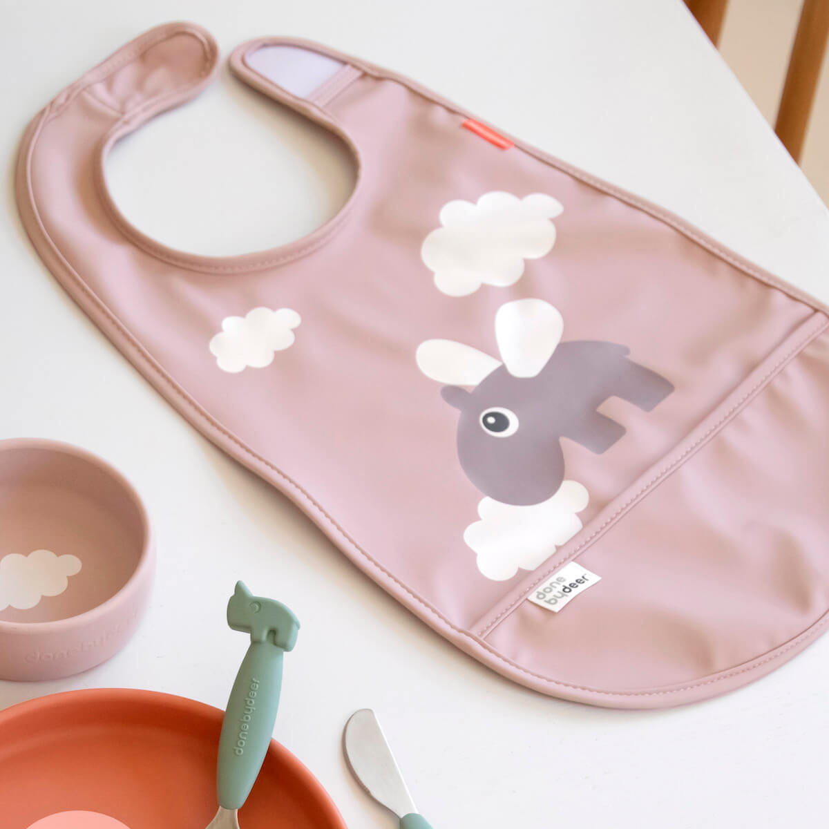 Baberos Glückliche Wolken Rosa Vom Hirsch gemacht