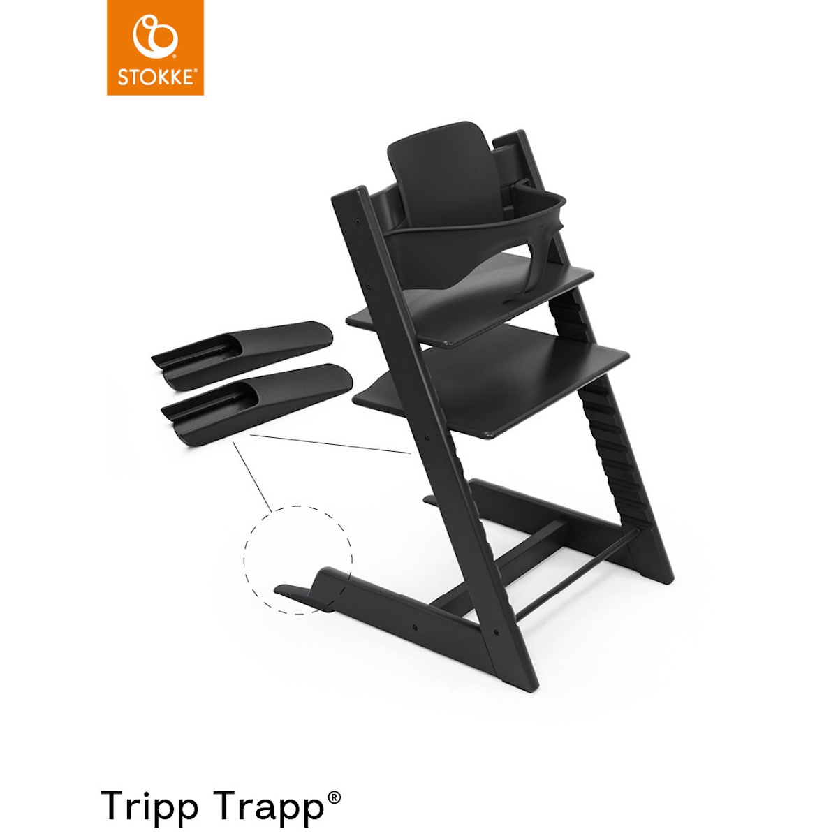 Baby-Set Liege haute TRIPP TRAPP Stokke schwarz