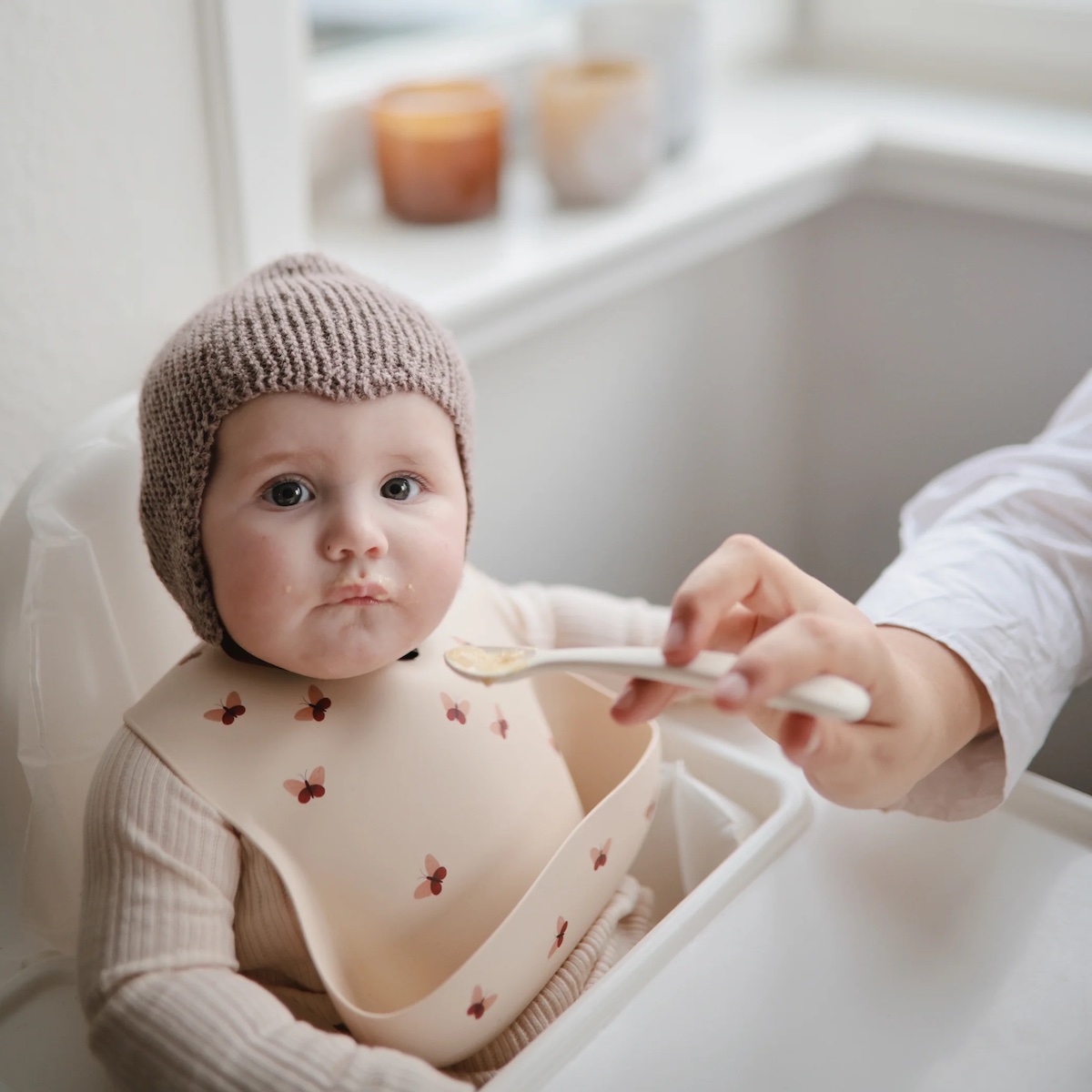 Baby Spoon Mushie Blush Shifting Sand