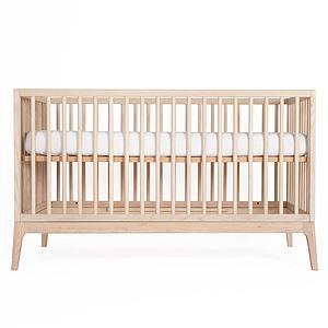 Babybett KERA in Esche mit Aufsatz Round-Sockelfuß Pure