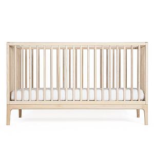 Babybett KERA in Esche mit Aufsatz Straight-Sockelfuß Curve