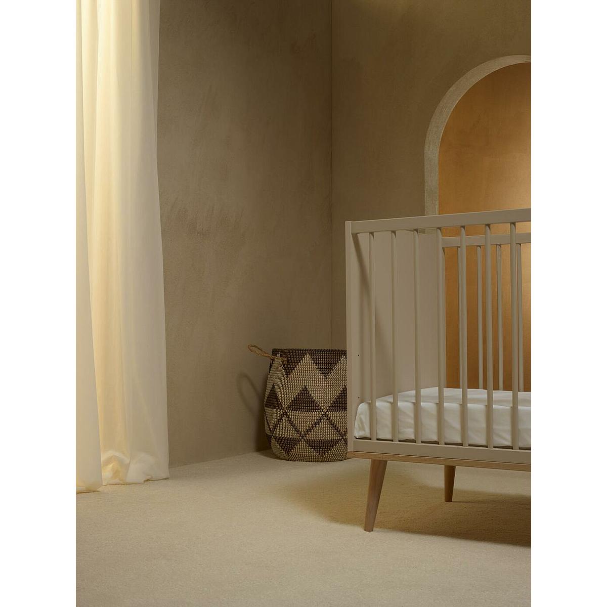 Babybett mitwachsend 60x120cm FLOW Quax Eiche natur-Clay