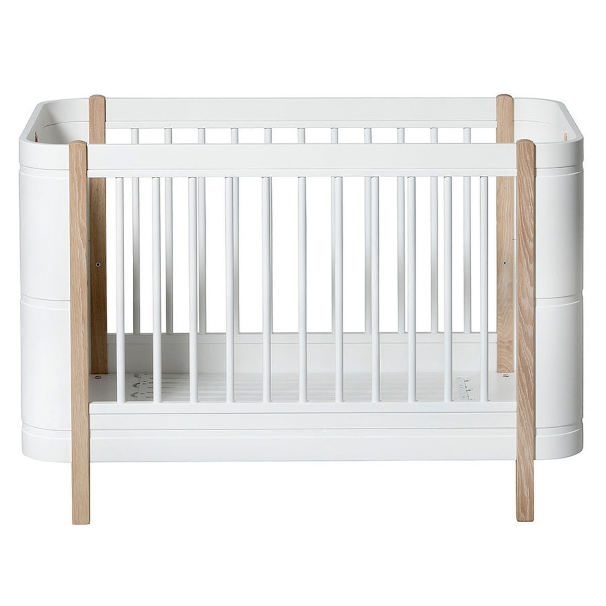 Babybett mitwachsend 68x122cm/162cm WOOD MINI+ Oliver Furniture weiß-Eiche