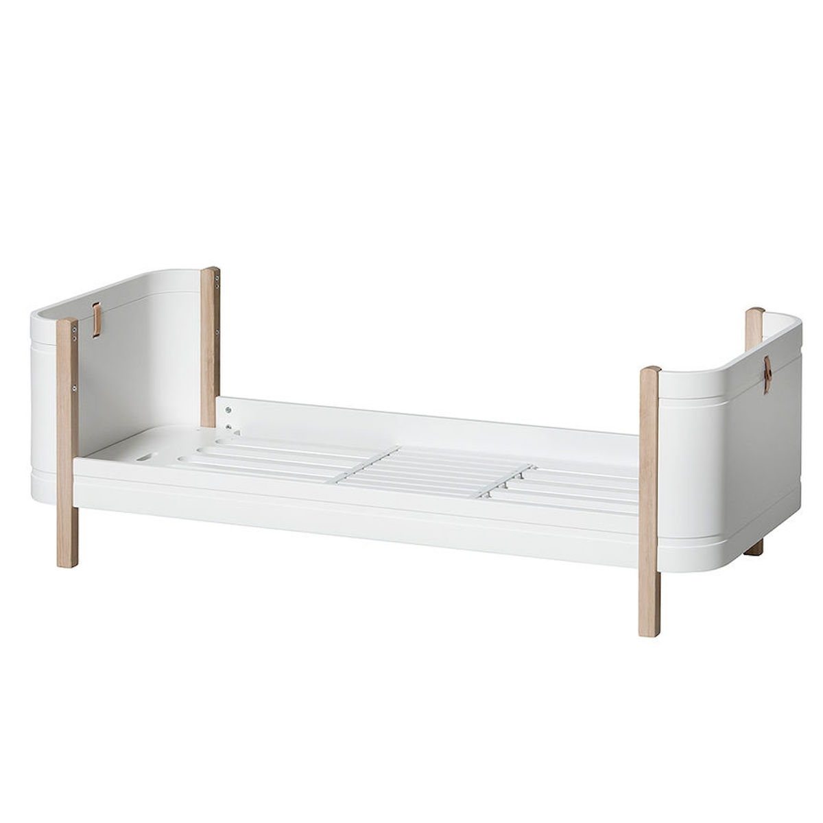 Babybett mitwachsend 68x122cm/162cm WOOD MINI+ Oliver Furniture weiß-Eiche