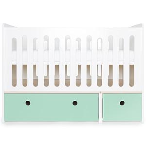 Babybett mitwachsend 70x140cm COLORFLEX mint